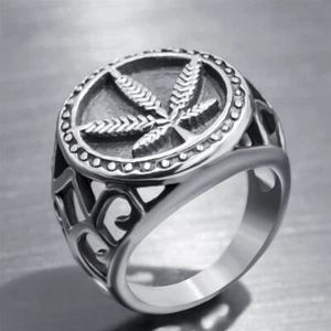 ANILLO MOTERO HOOKAH LEAF PUNK PARA HOMBRE TALLA 9 - Imagen 1 de 3