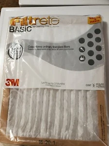 Filtro básico plisado de limpieza de aire para horno 3M Filtrete 16"x 20"x I" - Paquete 3 - Imagen 1 de 5