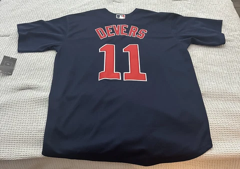 RAFAEL DEVERS Boston Red Sox Blue Jersey #11 Size: Men’s LARGE Cover