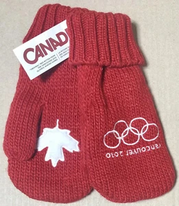 L/XL Vancouver 2010 Canada Olympic Knit Mittens Red Maple Leaf - Picture 1 of 1