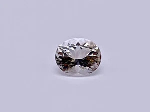 Genuine 4.5 Carat Faceted NY Herkimer Diamond - 12x10mm Oval Cut - AAA Jewel - Picture 1 of 11