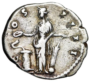 CERTIFIED AUTHENTIC Roman Silver Denarius Coin w COA Daily Wage ROME MINT Pius - Picture 1 of 5