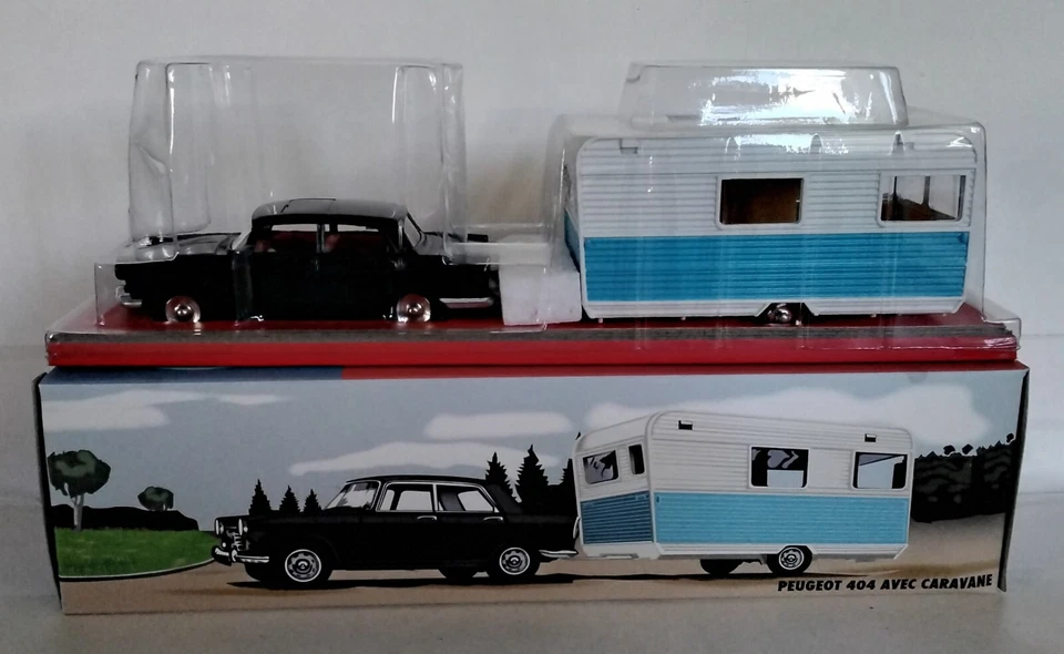 Peugeot 404 avec Caravane Echelle 1/43 CIJ Norev Ref C80002 - Photo 1/1
