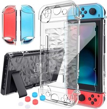 HEYSTOP Custodia Nintendo Switch, Cover Protettiva Trasparente e Nintendo Switch