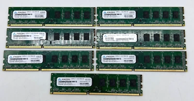 QTY: 7 AXIOM 8GB PC3-12800 2Rx8 DIMM RAM Bundle Tested - Image 1 of 3