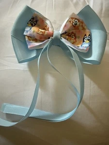 Bluey’s Blue Hair Bow With Ribbon - Picture 1 of 4
