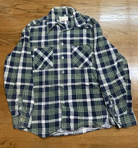 Vintage Sears King Road Shop Cotton M Flannel - Picture 1 of 8