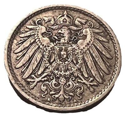 1914-A Germany 5 Pfennig Coin Berlin  Mint - Combined Shipping - Image 1 of 2