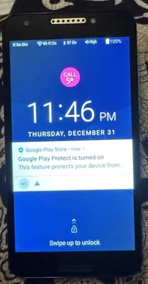 Alcatel Jitterbug Smart2 5049S (Great Call) Fast Ship Black Very Good Used - Image 1 of 3