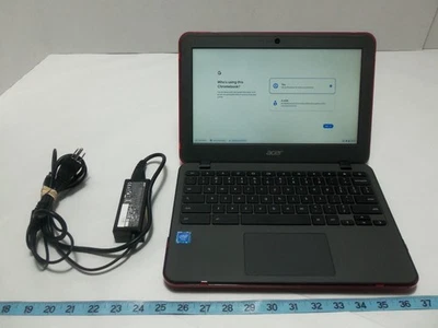 Acer Chromebook Laptop Computer w Charger & Red Case 11.6" 16GB 4GB RAM C731 A1 - Image 1 of 4