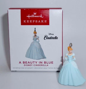 Hallmark Miniature Ornament 2022 A BEAUTY IN BLUE Disney CINDERELLA   H76 - Picture 1 of 4