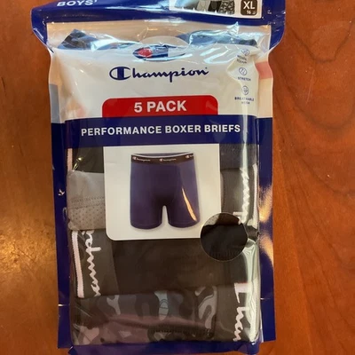 Champion Boys 5-Pack Performance Boxer Brief Size XL (16) Moisture Wicking - Image 1 of 3