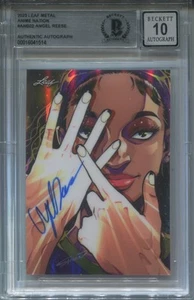 2023 Angel Reese Leaf Metal AUTO ANIME NATION RING ME 67/226 BGS BAS AUTH w/10 - Picture 1 of 2