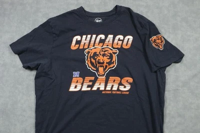 Chicago Bears Shirt Mens 2XL Navy Blue NFL Football Team 47 Cotton Tee Graphic - Image 1 of 4