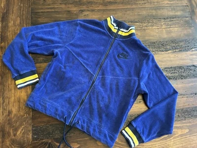 Nike Azul Terry Tela Cremallera Chaqueta Ropa Activa Para Mujer’s XS Deportiva Atletismo Gimnasio Foto 1 de 2