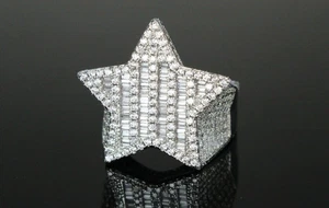 VENTA INMOBILIARIA: Anillo Bussdown Star BAGUETTE 5ct Lab Sim Diamantes 15 gramos talla 11 - Imagen 1 de 6