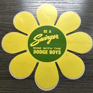 Original 1969-76 Dodge Swinger Flower Sticker Mopar 6” - Picture 1 of 7