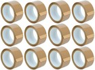 0,01€/m 12 Rollen Paketklebeband 66 m x 48 mm Braun Klebeband Packband Paketband