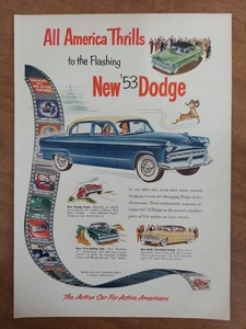 Dodge 1953 Auto Blue Coronet Meadowbrook 1952 Oldtimer Printanzeige - Bild 1 von 1