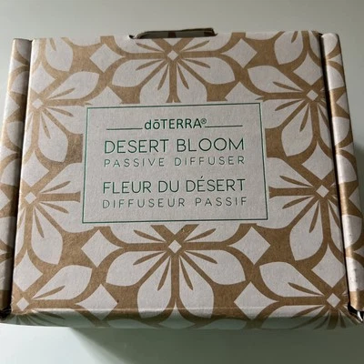 doTERRA Desert Bloom white Ceramic Passive Diffuser Beechwood Base - New in box - Image 1 of 4