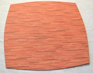 Kim Seybert Tischset 10er Set -15" Quadrat Holzmaserung Orange Braun Rot Herbst - Bild 1 von 7