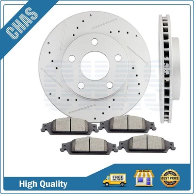 Front Brake Ceramic Pad And Rotors For 99-05 Pontiac Grand Am 97-03 Chevy Malibu - Image 1 of 4