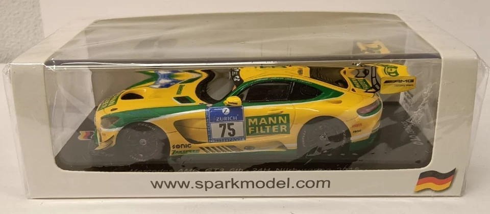 MERCEDES AMG GT3 6th 24h Nürburgring 2016 Spark 1/43 SG246 Heyer Ash Ludwig - Immagine 1 di 1