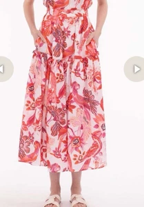 NEU MIT ETIKETT BANJANAN BLUMEN PAPAGEIEN STUFEN MIDI AGATHA ROCK GRÖSSE M - Bild 1 von 8