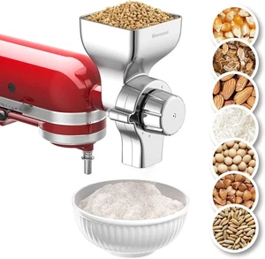 Ganzmetall Getreidemühlenaufsatz für Kitchenaid Standmixer, 12 Stufen Mehlmühle - Bild 1 von 5