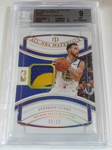 2019 National Treasures Stephen Curry #PATCH PRIME /10 Jersey - BGS 9 (POP 3) - Picture 1 of 4