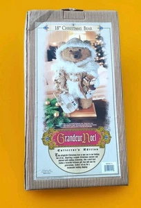 2000 Grandeur Noel 18 inch Christmas White Teddy Bear Collector's Edition New - Picture 1 of 7