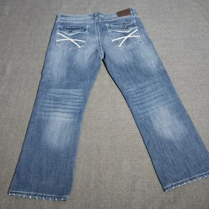 TK Axel Herren Bootcut Jeans 38 x 30 (38 x 32 Etikett) Distressed bestickt - Bild 1 von 15