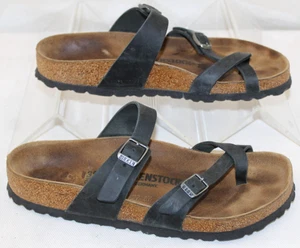 Sandalias Birkenstock Mayari EU 39 EE. UU. Mujeres 8 Hombres 6 Dos Correa Punta Lazo Marrón - Imagen 1 de 16