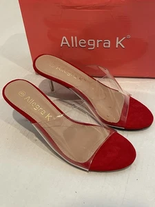 Allegra K Women’s Size 6 Red Heel Sandals - Picture 1 of 10