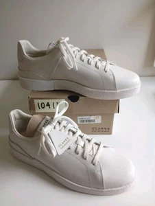 Clarks Originals Men's Tormatch White Leather Sneakers 26161902 Size 12M - Picture 1 of 12