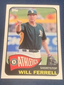 (B) Tarjeta de novato 2015 Topps Archives Will Ferrell SP Oakland Athletics WF-1 RC - Imagen 1 de 3