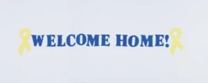 Welcome Home Banner GelGems Window Cling Long Bags - Picture 1 of 1