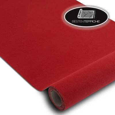 Modernen modisch einfarbig Läufer "RUMBA" rotwein billig beste qualität 60-200cm - Bild 1 von 4