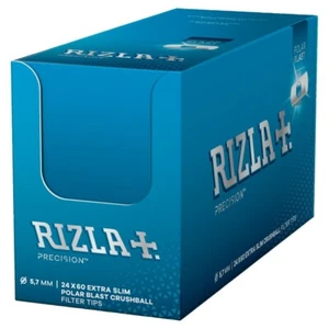 Rizla Polar Blast extra dünne Filterspitzen - volle Packung mit 24 Packungen versiegelte Box - Bild 1 von 2