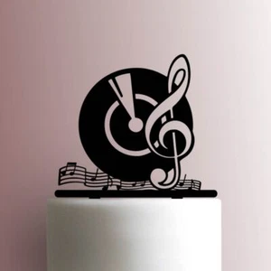 Record with Treble Clef 225-A760 Cake Topper - Picture 1 of 2