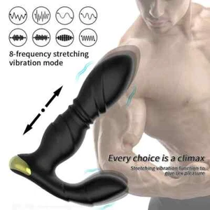 Anal Butt Plug Male Prostate Massager Thrusting Vibrator Dildo Sex Toys for Men - Picture 1 of 11
