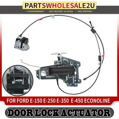 Right Sliding Door Latch Assembly w/ Cable for Ford E-150 250 03-14 E-350 2003 - Image 1 of 4