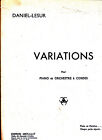 VARIATIONS pour Piano et Orchestre a Cordes Daniel Lesur 1943