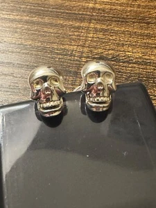 Links of London Skull Cuff Links Cufflinks 925 .925 Sterling Silver - Picture 1 of 4