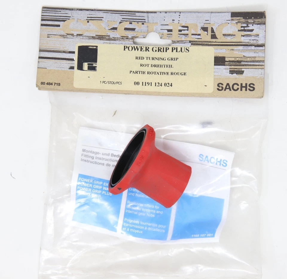 NOS SACHS POWER GRIP PLUS COVERS RED MTB MOUNTAIN BIKE VINTAGE OLD BICYCLE - Изображение 1 из 4