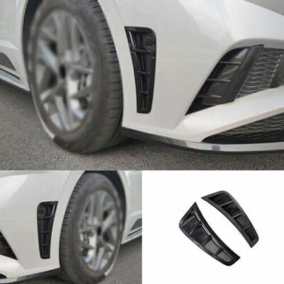 For Hyundai Sonata 2020-2023 Gloss Black Air Flow Vent Side Fender Cover Trim 2X Foto 1 de 4