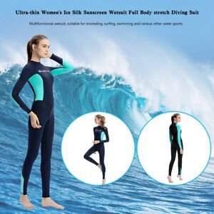 Ultra-thin Women's Ice Silk Sunscreen Wetsuit Full Body stretch Diving Suit