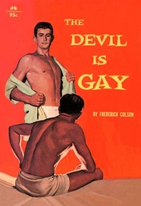 IL DIAVOLO È GAY ANNI 50 OMOEROTICA COPERTINA TASCABILE ART A3 POSTER RISTAMPA - Foto 1 di 1