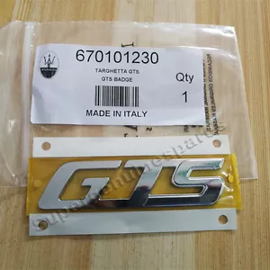 Genuine Maserati Quattroport GTS emblem badge 670101230 Brand New - Foto 1 di 4