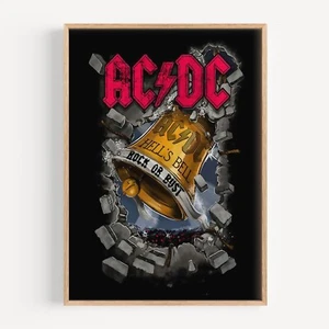 ACDC Retro Vintage Concert Music Band Poster Print - Picture 1 of 5